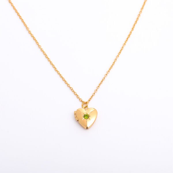 Fashion Love Heart Opening And Closing Album Titanium Steel Necklace - Image 4