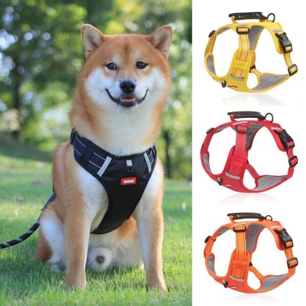 Nylon Dog Harness No Pull Breathable Reflective Pet Harness Vest For Small Large Dog Outdoor Running Dogs Training Accessories - Image 10